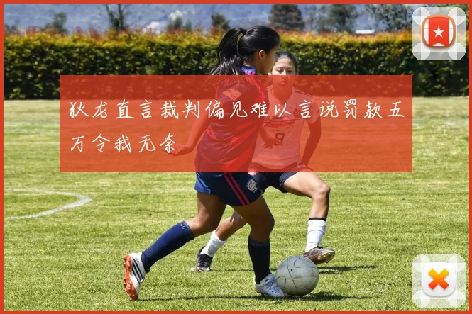 狄龙直言裁判偏见难以言说罚款五万令我无奈